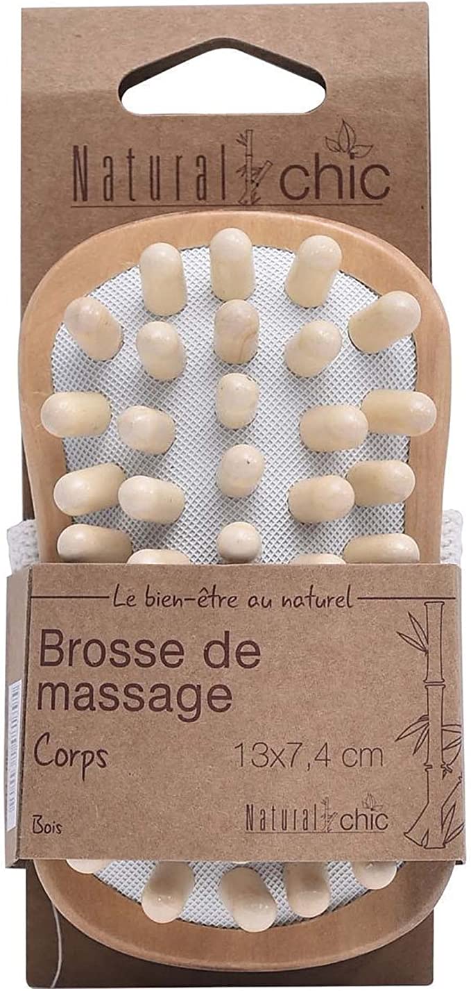 Brosse Massage Corps Rectangle En Bois Naturel 137 4cm Orca