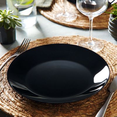 Assiette Plate Ronde Cm Luminarc Z Lie Noire Orca