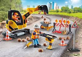 Playmobil City Action Ouvriers De Voire Travaux De Chantier Pcs