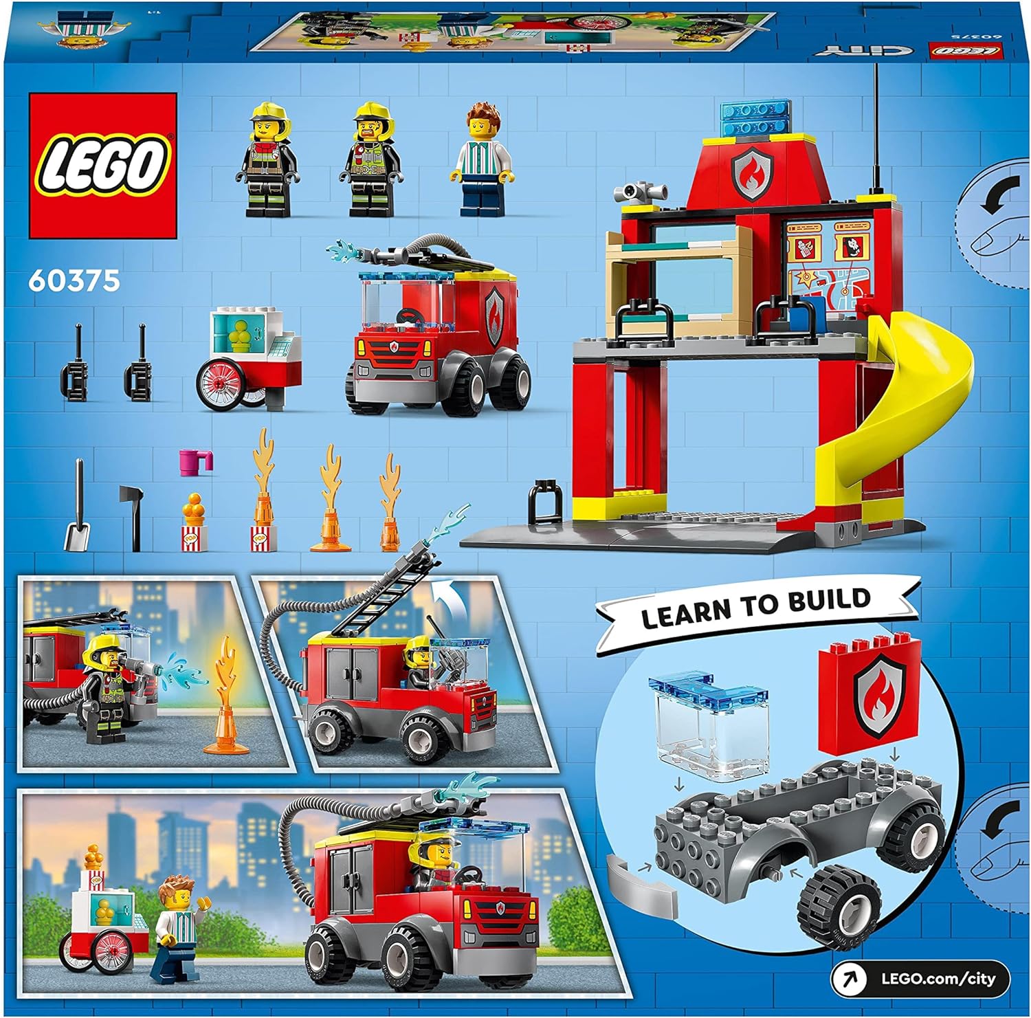 LEGO CITY CASERNE ET LE CAMION DES POMPIERS 4ANS Orca