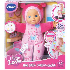 Poupon - Little Love - Mon Bébé Coucou-caché - Rose- Vtech 169405