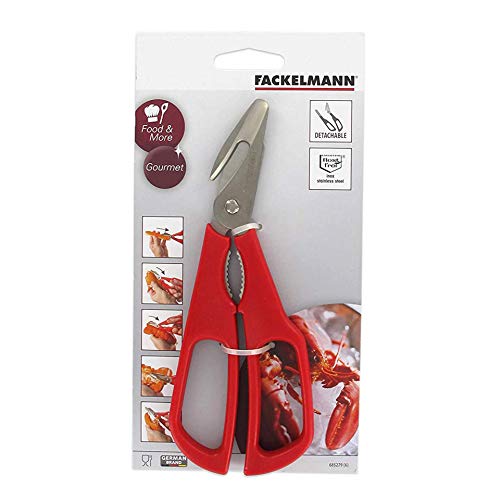 Ciseaux à homard , métal , rouge -22,6 x11,7×1,5cm- Fackelmann