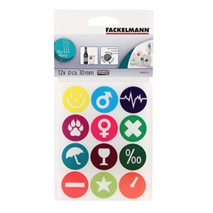 Fackelmann Lot de 12 Marqueurs de verre 30mm -fackelman 59106