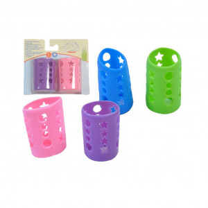 LOT DE 2 GAINES EN SILICONE POUR BIBERON 120-150ML -King Bear 64121