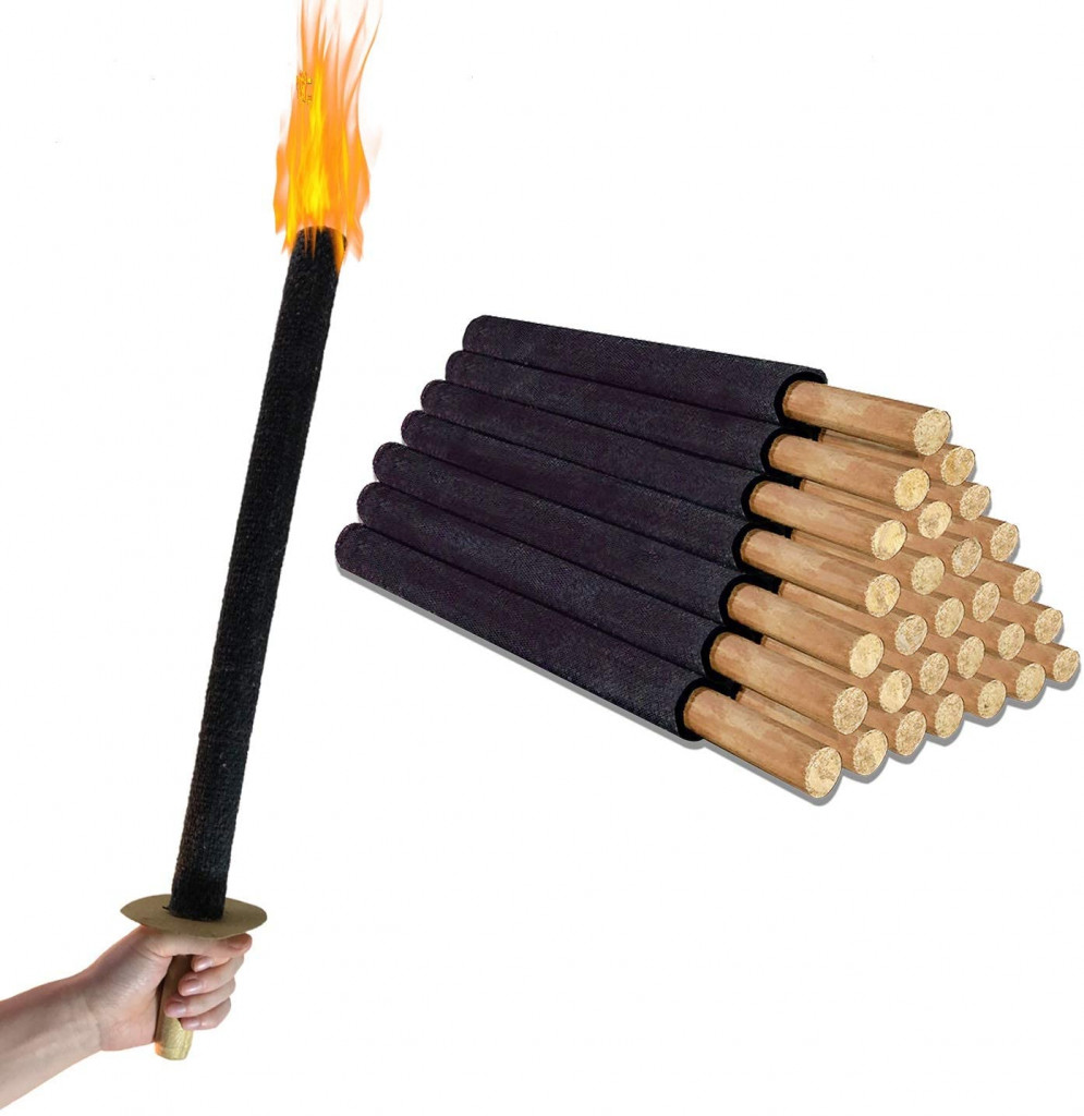 Le Flambeau Betisier FLAMBEAU EN CIRE AVEC PROTEGE MAIN -40CM- SET DE 2PCS-550188 – Orca