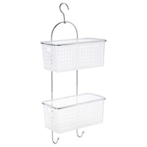 Etagère de douche 2panier en métal et plastique-30x14x54cm-105357