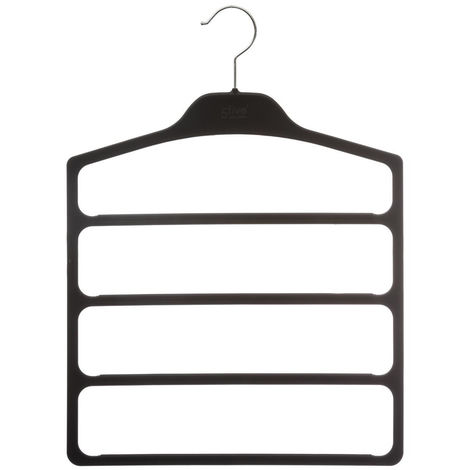 Cintre en plastique 4 barres antidérapant-noir-151545 – Image 3