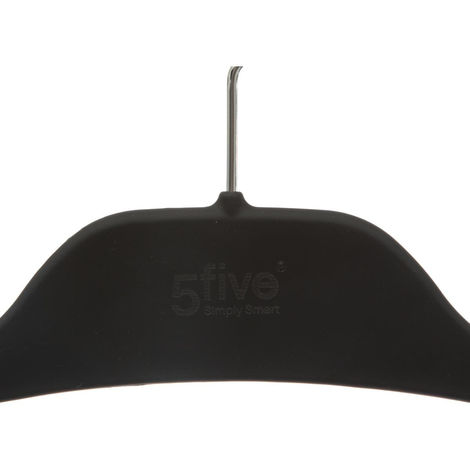 Cintre en plastique 4 barres antidérapant-noir-151545 – Image 2