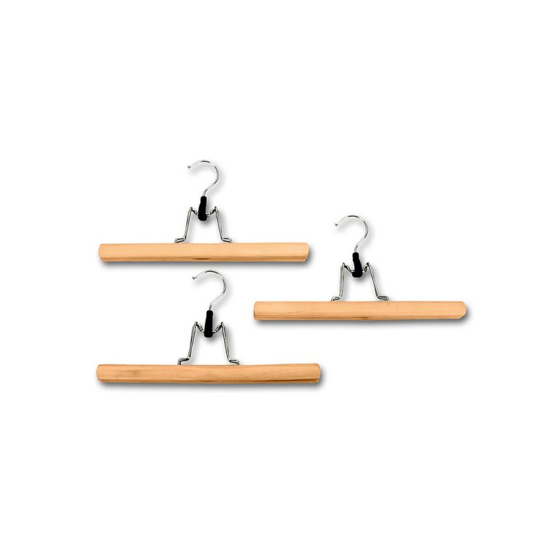Cintre en bois avec pince set de 3pcs-151514 – Orca