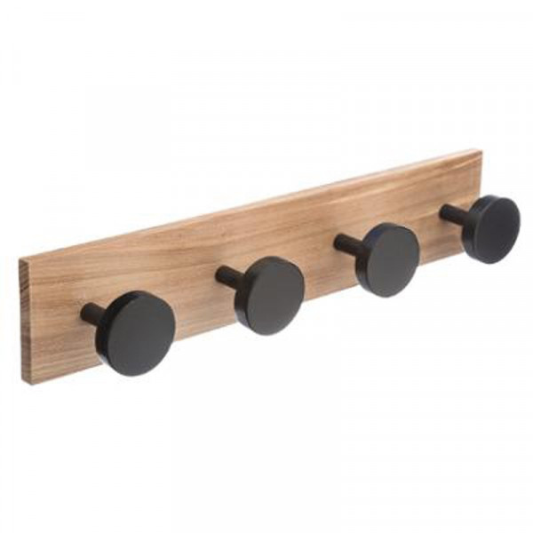 Patère 4 têtes bois cerisier noir - 5 five simply smart - Maison