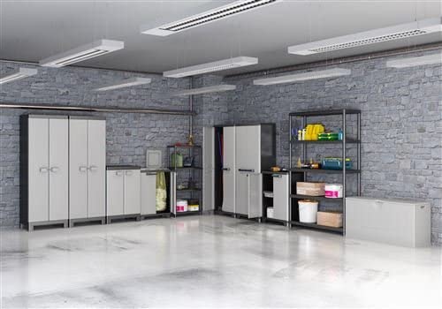 Armoire Haute Logico Noir-Gris Clair-Plastique-65 x 45 x 182 cm – Image 5