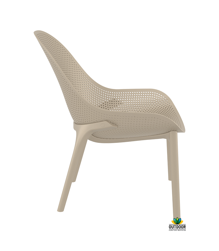 FAUTEUIL LOUNGE POUR EXTERIEUR ET INTERIEUR - TAUPE - MOD SKY - Image 3