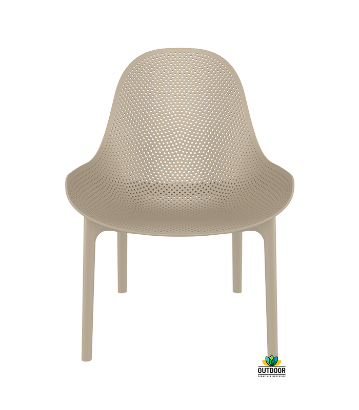 FAUTEUIL LOUNGE POUR EXTERIEUR ET INTERIEUR - TAUPE - MOD SKY