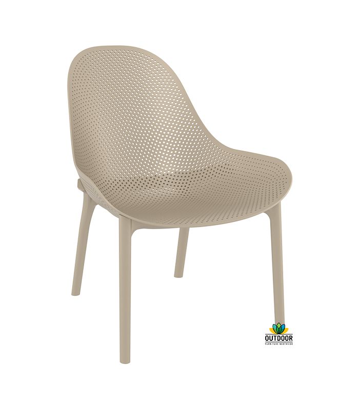FAUTEUIL LOUNGE POUR EXTERIEUR ET INTERIEUR - TAUPE - MOD SKY - Image 5