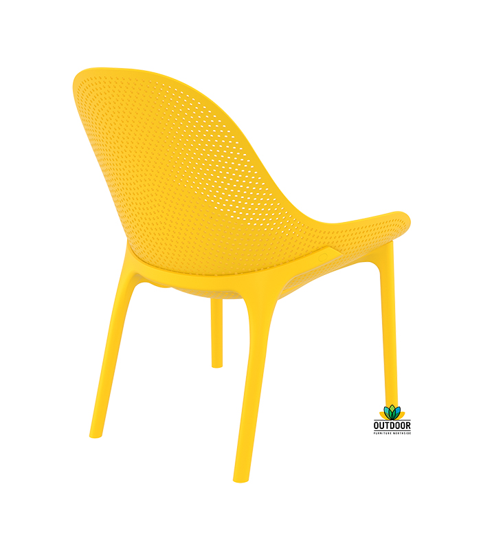 FAUTEUIL LOUNGE POUR EXTERIEUR ET INTERIEUR - JAUNE - MOD SKY - Image 2