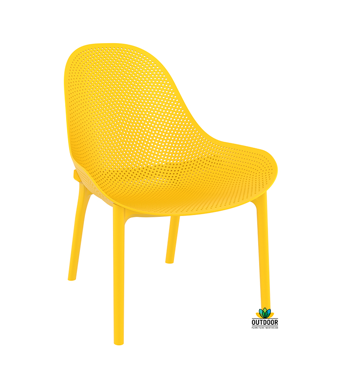 FAUTEUIL LOUNGE POUR EXTERIEUR ET INTERIEUR - JAUNE - MOD SKY
