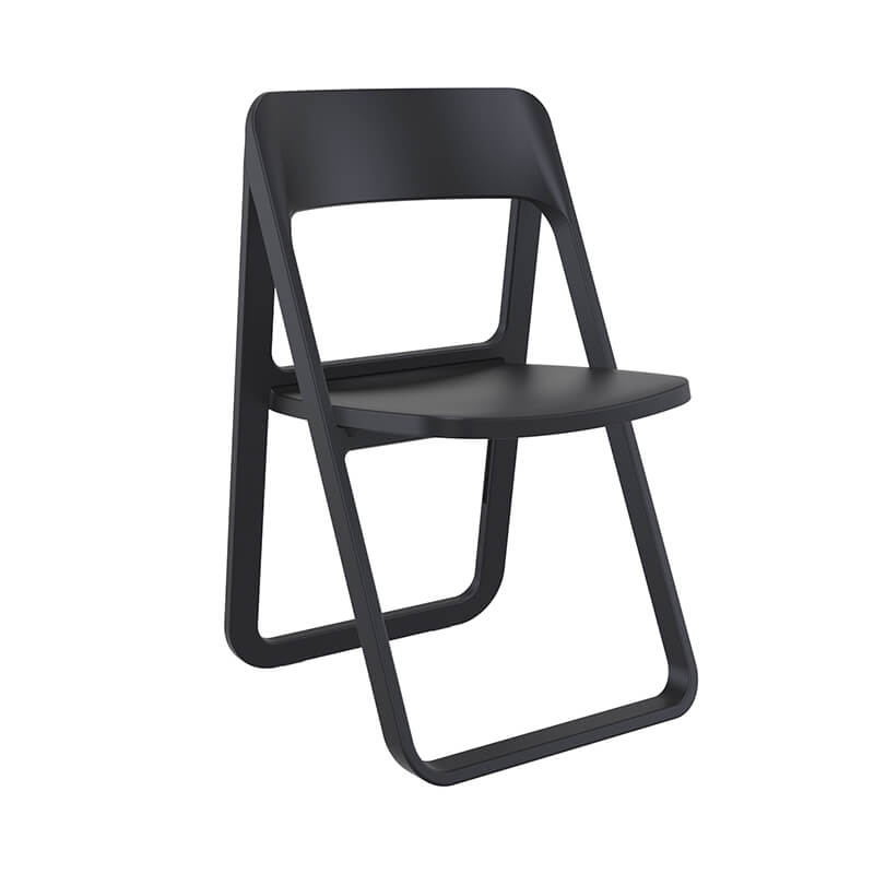 Chaise pliable en polypropylène-fibre de verre black – Orca