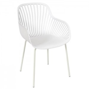 Fauteuil outdoor Ibiza blanc-L. 54 x P. 53 x H. 84 cm