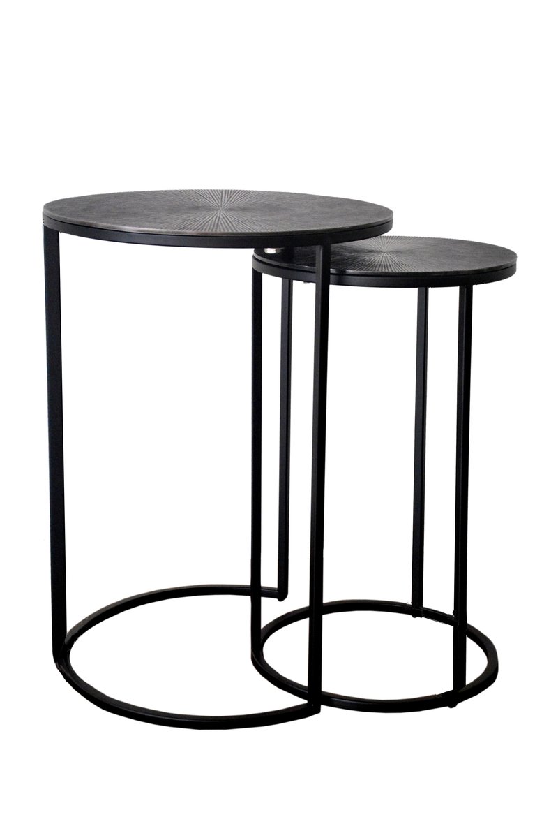 Table d'appoint pliante 2 pcs blanche