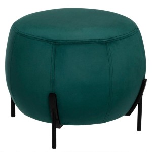 Pouf "Calabaza" vert en velours