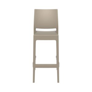 Chaise de bar polypropylène-maya-taupe