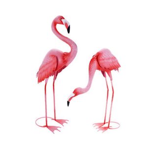 FLAMANT ROSE DECORATIF EN METAL