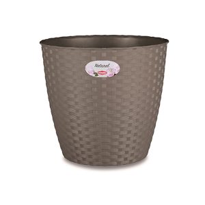Pot de fleur en plastique-24cm-natural marron