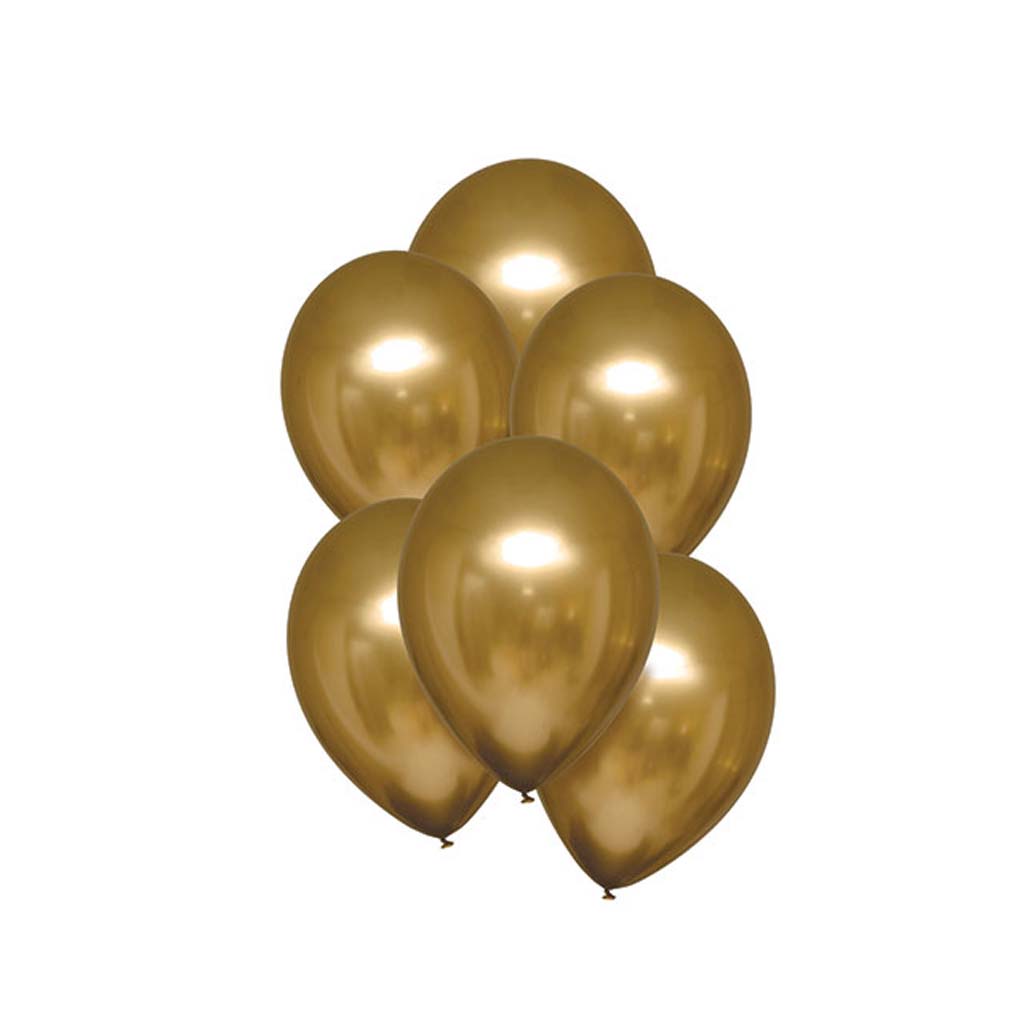Ballon transparent cœurs bronze - 30 cm