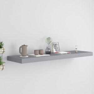 ETAGERE FLOTTANTE EN MDF - 50X22.8XH=3.4CM - ARGENT