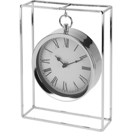 Horloge de table-19x25cm-argente – Image 2