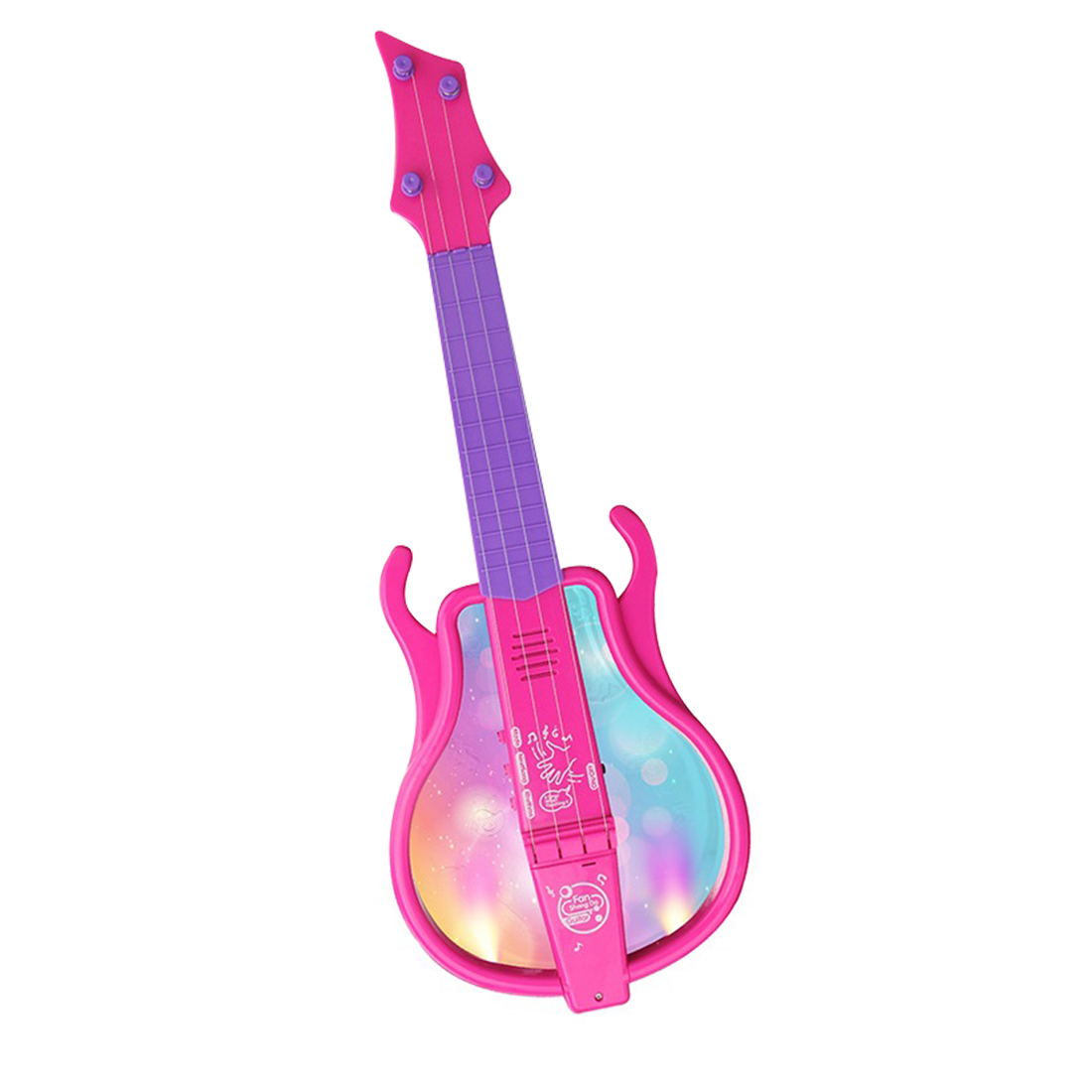 Guitar électrique enfant lumineuse guitare fan Wingda rose – Orca