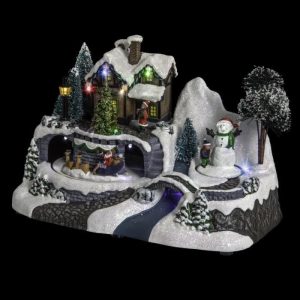 VILLAGE DE NOEL LUMINEUX ANIME INTERIEUR