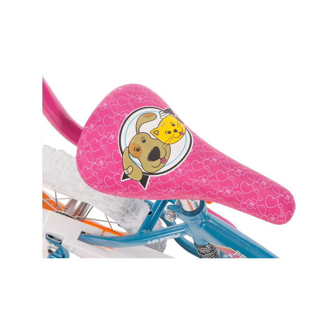VELO 12” HUFFY PET RESCUE BLEU ROSE AVEC GUIDON DIRIGEABLE Orca