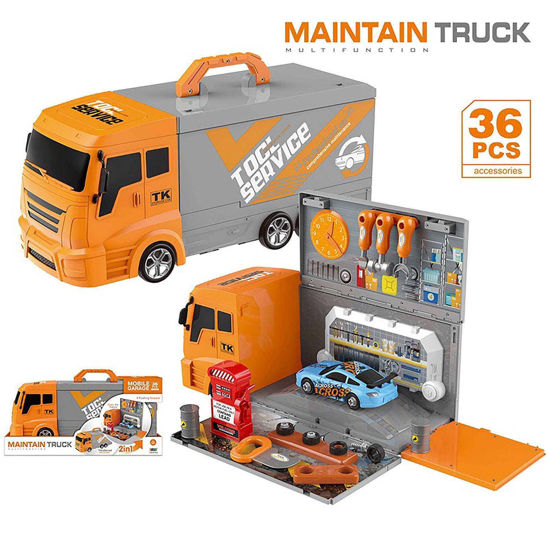 Jeu mobile garage-36pcs-2en1 camion garage+3ans – Orca