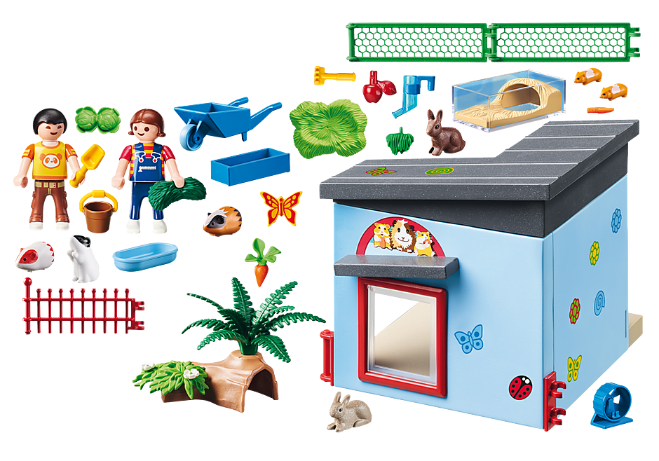 Playmobil city life maisonnette des rongeurs et lapins-60pcs-4-10ans - Image 4