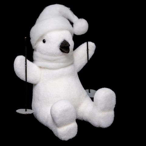 pingouin-avec-skis-manteau-35cm-blanc