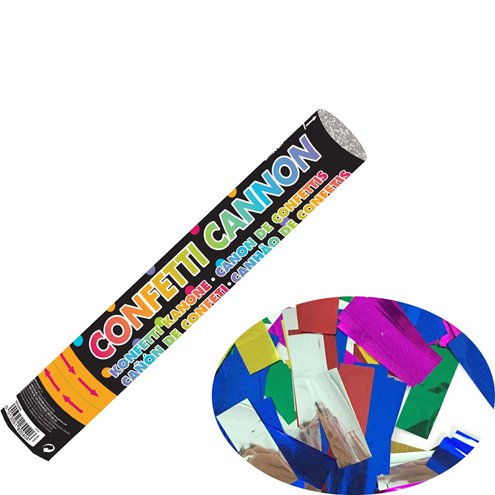 Canons à confettis multicolores, Lot de 4