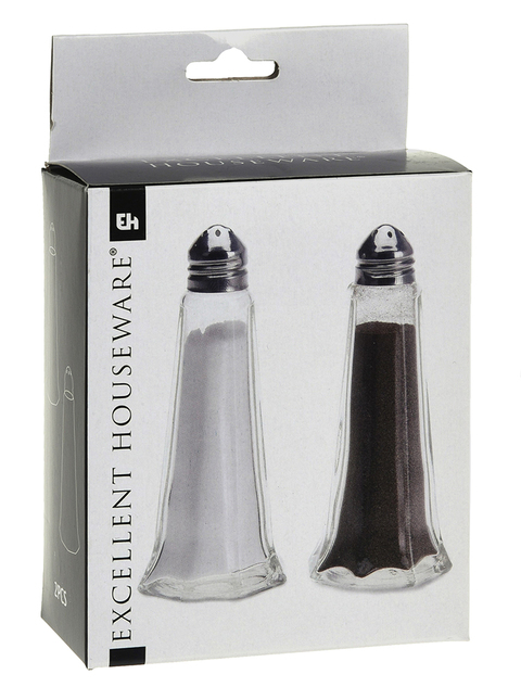 Service a sel/poivre en verre-2pcs