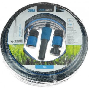 TUYAU D'ARROSAGE 20M+CONNECTEURS SET DE 4PCS