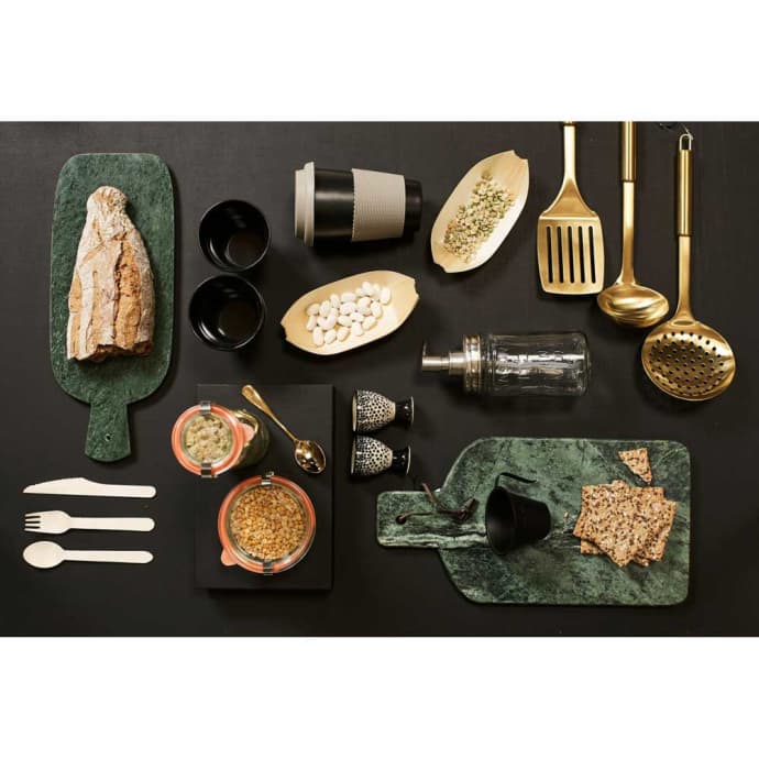 ECUMOIRE DE CUISINE EN ACIER -COULEUR OR - Image 2