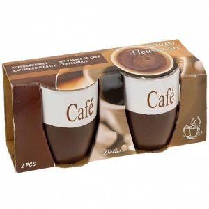 TASSE A CAFE 200CC SET DE 2PCS-ASST