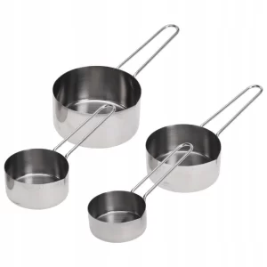 Verre de mesure en inox-4pcs+manche