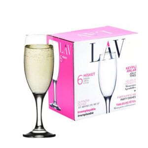 FLUTE A CHAMPAGNE-MISKET SET DE 6PCS-LAV