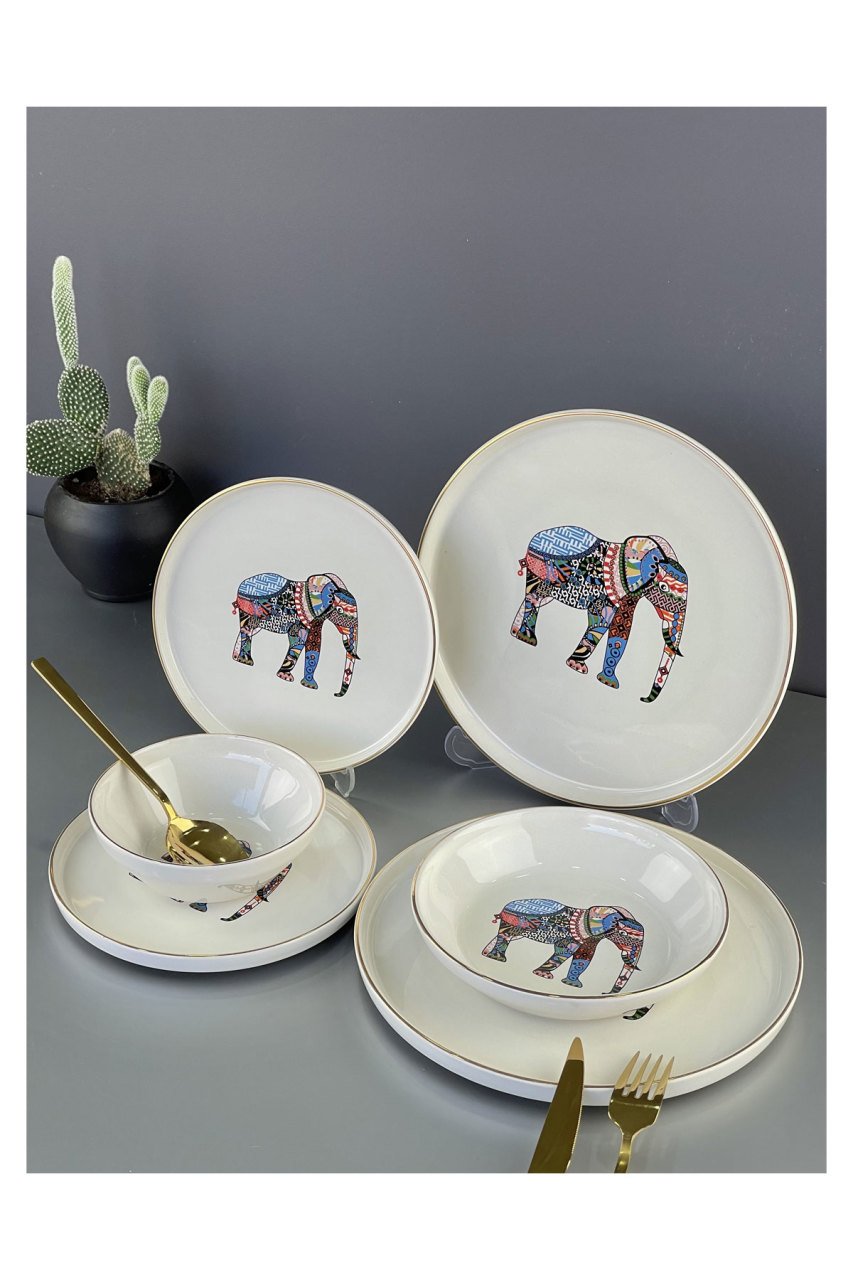 Assiette enfant porcelaine Elefant