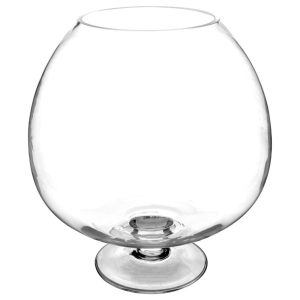VASE COUPE EN VERRE TRANSPARENT -30X32CM