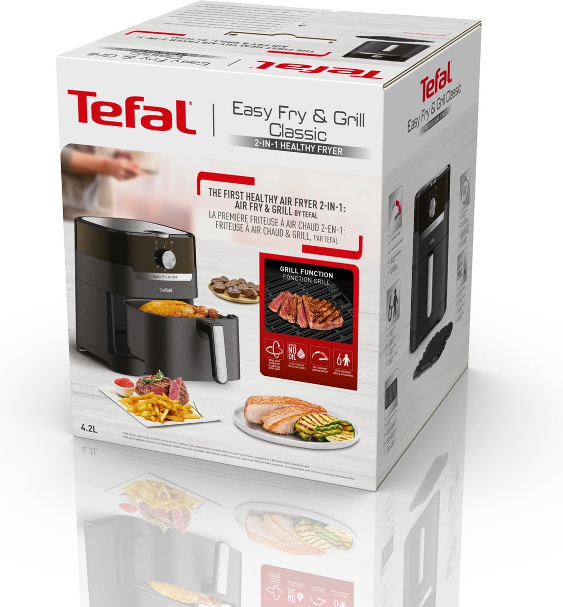 Easy Fry & Grill, Friteuse sans huile 4,2L (6 pers.), air fryer, grill