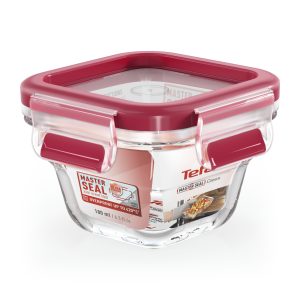 Boite de conservation en verre tefal-180ml-master seal carre-rouge