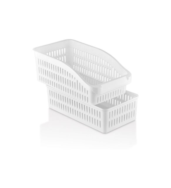 Organisateur de frigo en plastique x2pcs-blanc-sc-4032 - Image 3