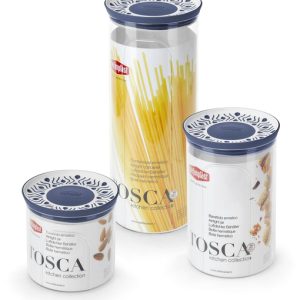 POT A PROVISION EN PLASTIQUE HERMETIQUE-3PCS-TOSCA BLEU PALACE