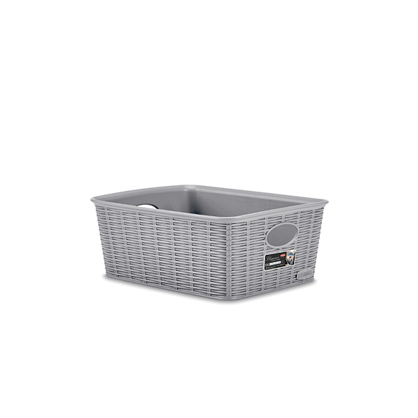 Panier en plastique-25x19.5x10cm-elegance-gris